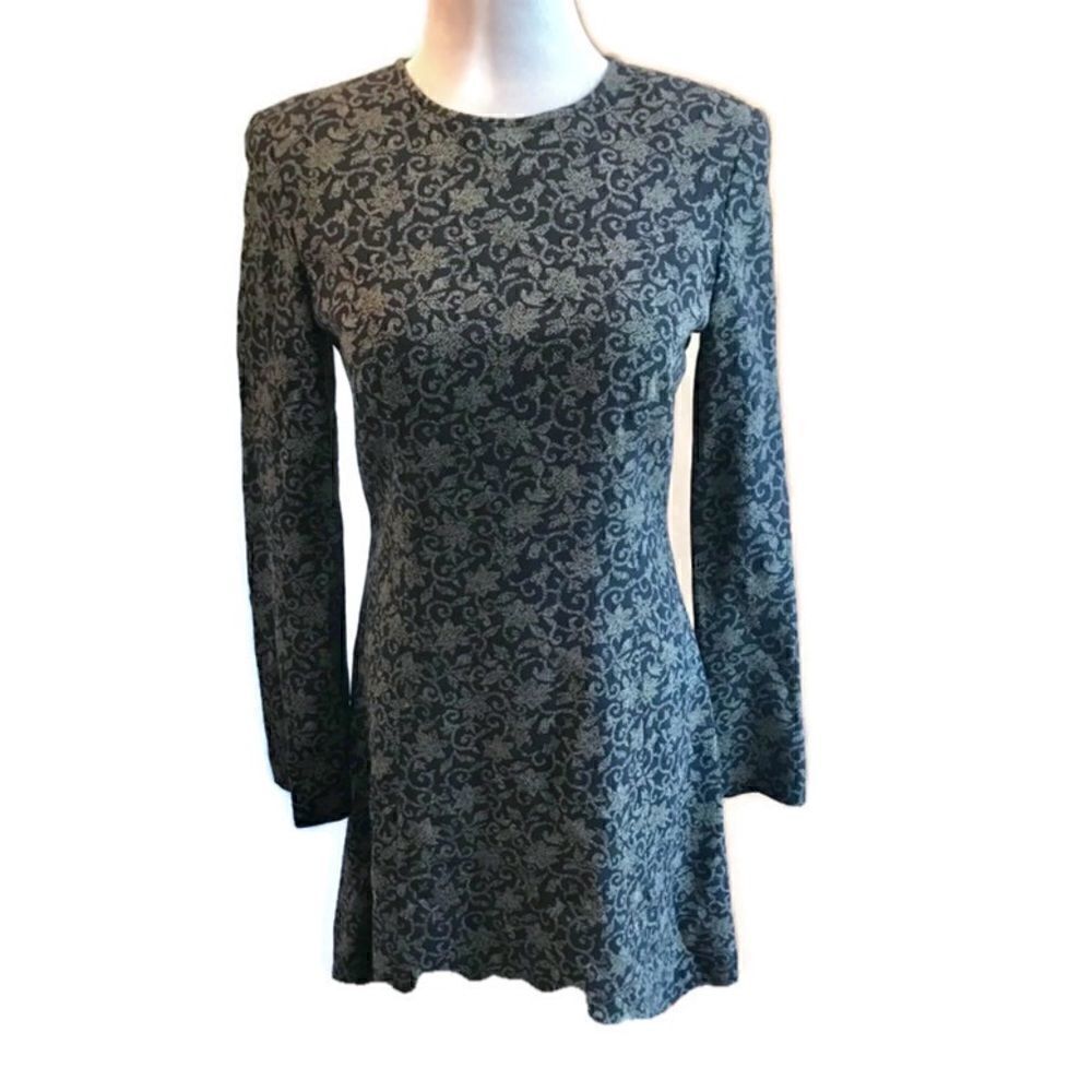 Episode Black and Gray Long Sleeve Dress Size 6